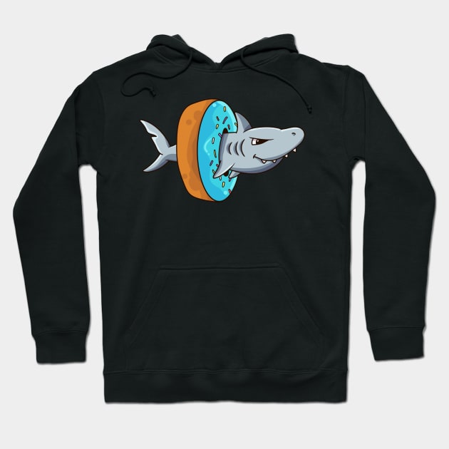 Funny Donut Shark Gift Great White Shark T-Shirt Hoodie by Dr_Squirrel